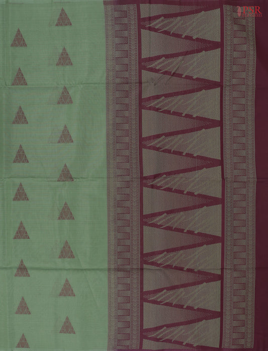 Dark Asparagus Green Silk Cotton Saree