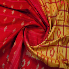 Yellow Ikkat Cotton Saree