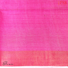 Beige & Pink Kadhi Tussar Saree