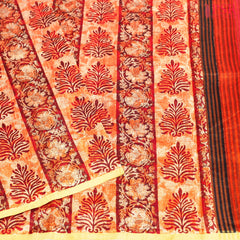Crimson & Saffron Dupion Tissue Silk Saree