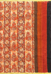 Crimson & Saffron Dupion Tissue Silk Saree