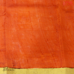 Crimson & Saffron Dupion Tissue Silk Saree