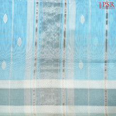 Light Blue Maheshwari Silk Cotton Saree