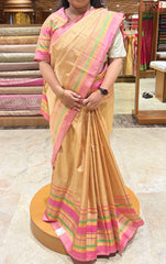 Tan Kanchipuram Silk Saree