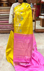 Yellow Kanchipuram Silk Saree