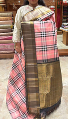 Bubblegum Pink Kanchipuram Silk Saree