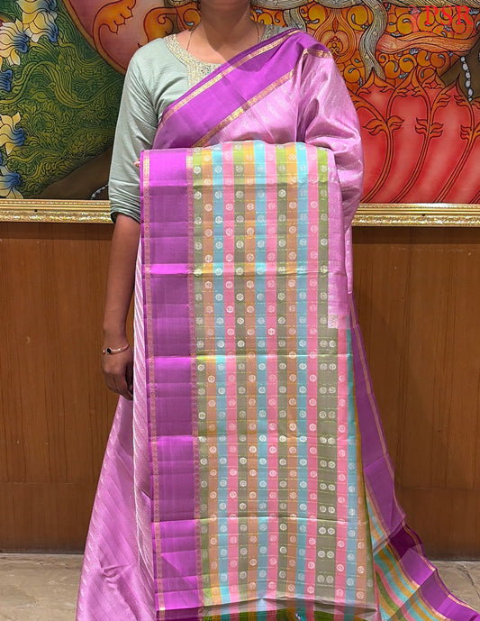 Orchid Pink Kanchipuram Silk Saree