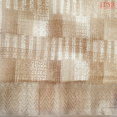 Light Brown Chanderi Silk Cotton Running Material