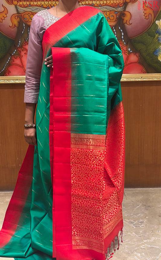 Emerald Green Soft Silk Saree