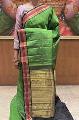 Pear Green Kanchipuram Silk Saree