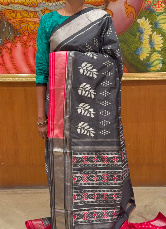 Black Pochampally Silk Saree