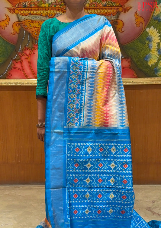 Multicolor Pochampally Silk Saree