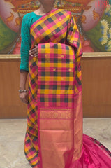 Multicolor Kanchipuram Silk Saree