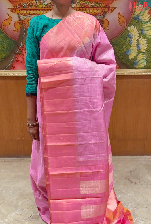 Taffy Pink Kanchipuram Silk Saree