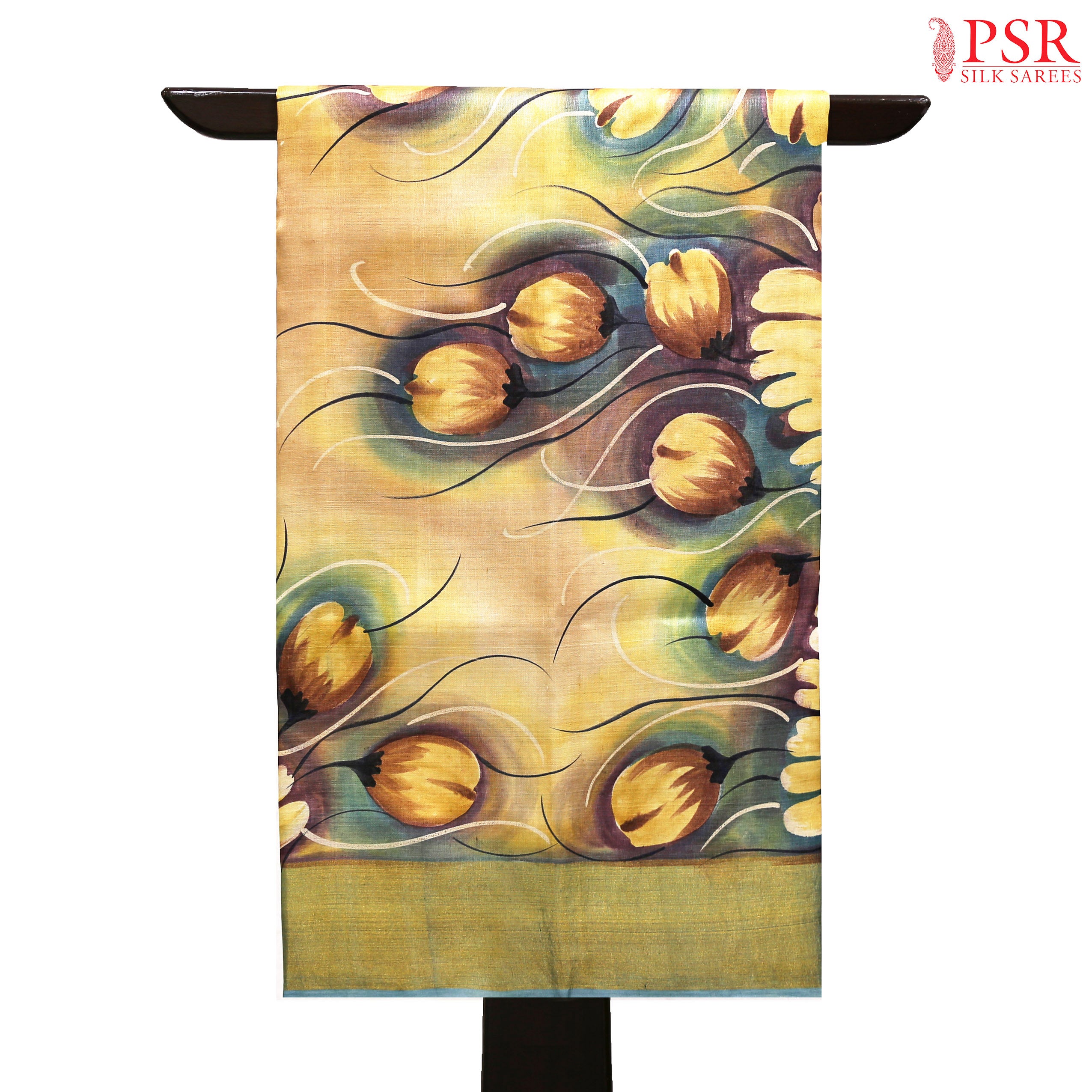 Lotus Yellow Kadhi Tussar Silk Saree
