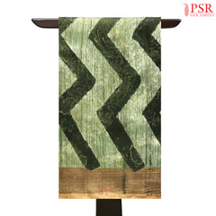 Shades of Green Moonga Chanderi Silk Cotton Saree