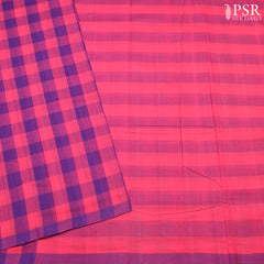 Pink & Violet Mangalagiri Cotton Saree