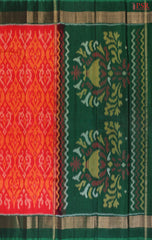 Red Patola Pochampally Silk Cotton