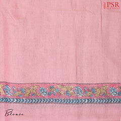 Beige & Persian Pink Semi Tussar Silk Saree