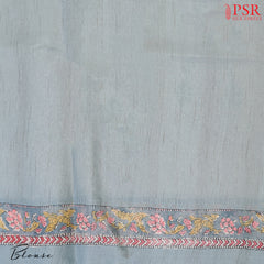 Beige & Grey Semi Tussar Silk Saree