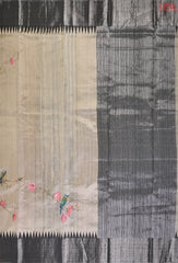 Elaichi Grey Kadhi Silk Embroidery Saree
