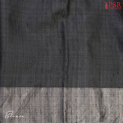 Elaichi Grey Kadhi Silk Embroidery Saree Blouse piece