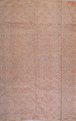 Silky Peach Tissue Embroidery Saree