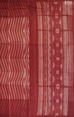 Carmine Red Kadhi Silk Embroidery Saree