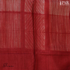 Carmine Red Kadhi Silk Embroidery Saree