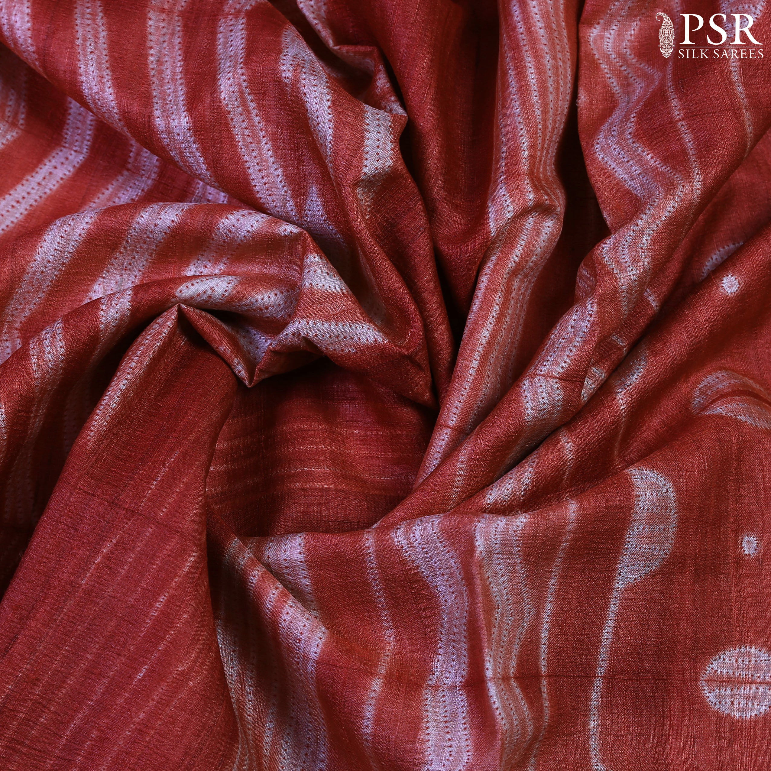 Carmine Red Kadhi Silk Embroidery Saree