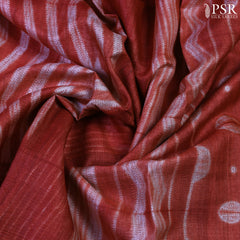 Carmine Red Kadhi Silk Embroidery Saree