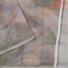 Olive Shaded Linen Tissue Saree