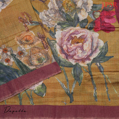 Plum Tussar Silk Dress Material