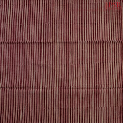 Burgundy & Beige Chanderi Patta Cotton Dress Material