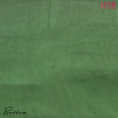 Linen Cotton Dress Material - Fern Green
