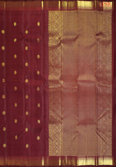 Bordeaux Maroon Kanchipuram Silk Saree