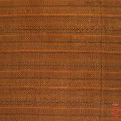 Burnt Sienna Brown Tussar Silk Dress Material