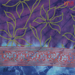 Sky Blue & Iris Purple Hyderabad Cotton Saree
