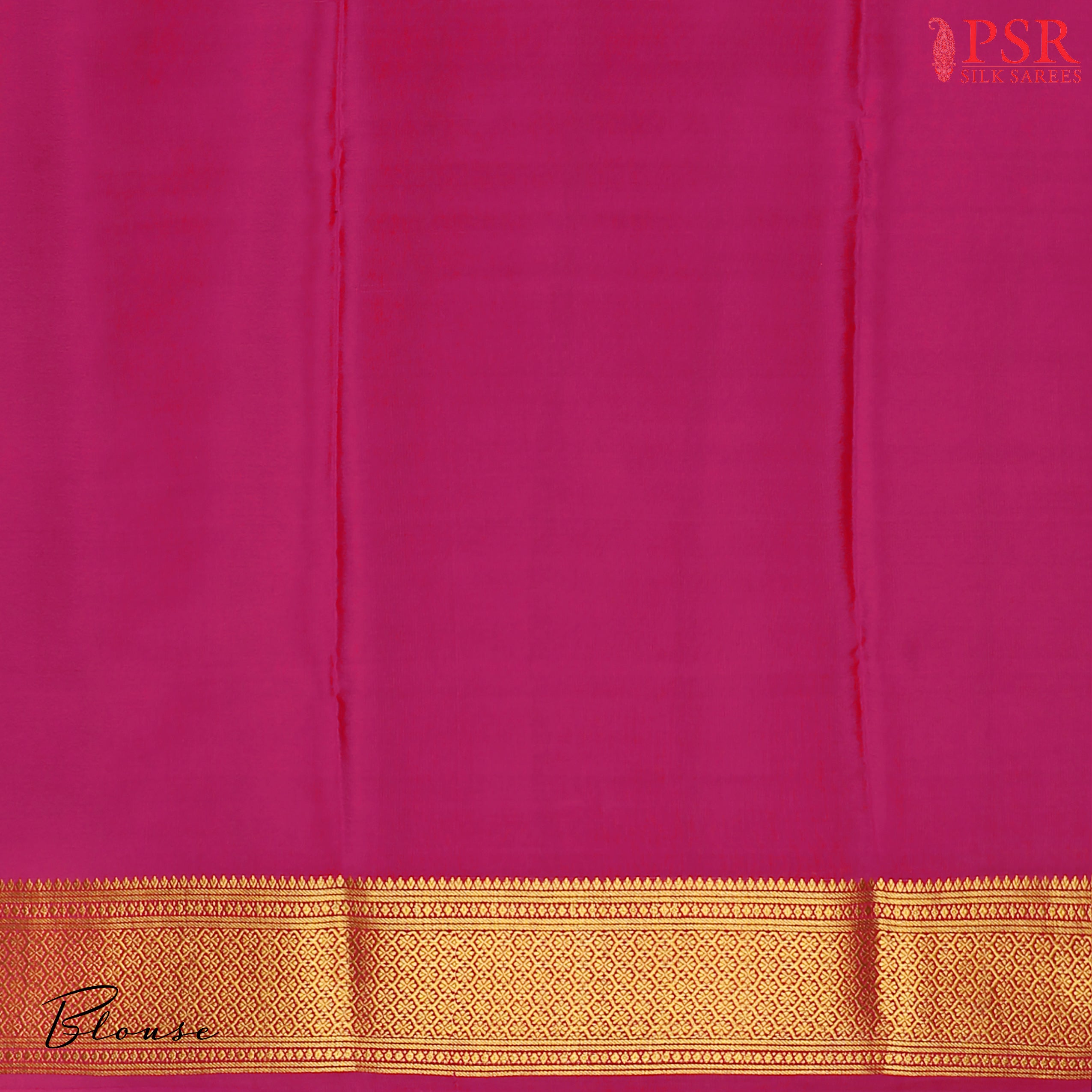 PSR Silks Marigold Yellow Mysore Silk Saree with Magenta Magic&nbsp;