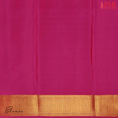 PSR Silks Marigold Yellow Mysore Silk Saree with Magenta Magic&nbsp;