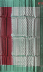 PSR Silk Sarees presents a Maroon Soft Silk Saree paired with a Dark Jade Green combination.