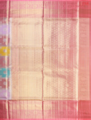 Luxurious Tissue Pink pallu with rich traditional zari craftsmanship
