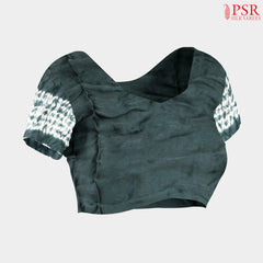 Bottle Green Crushed Crepe Bandhini Silk