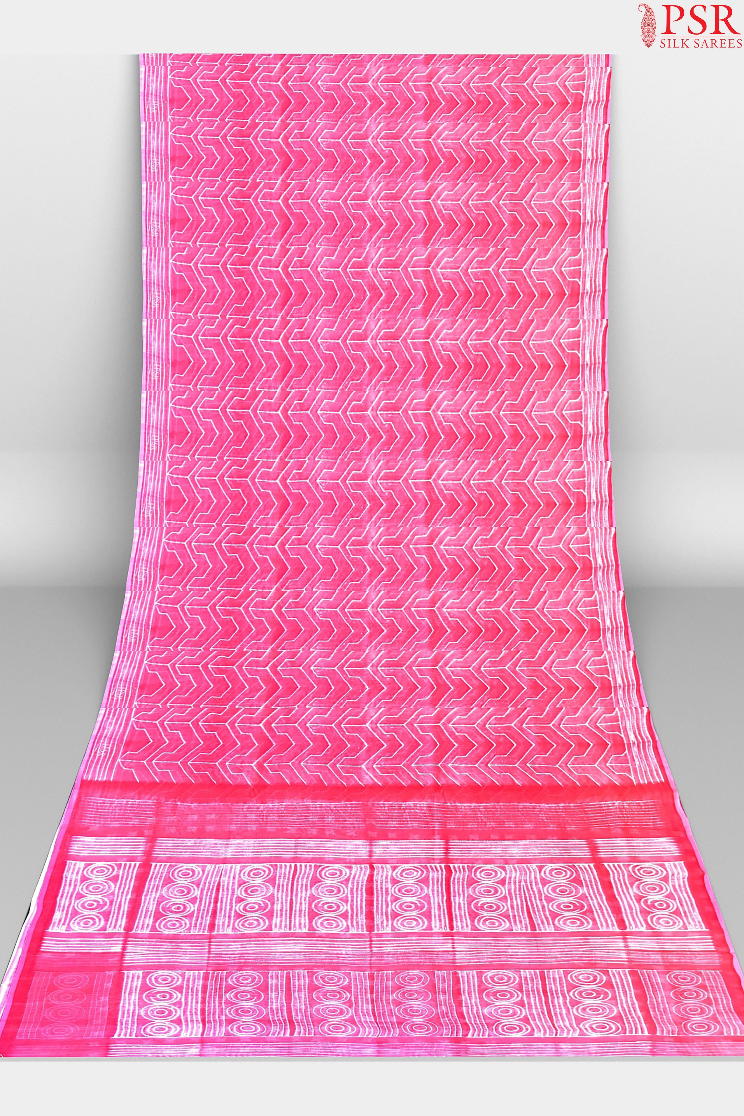Pink Kora Chanderi Saree