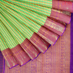 Green & Yellow Kanchipuram Silk Saree