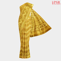 Mustard Brown Kora Chanderi Saree