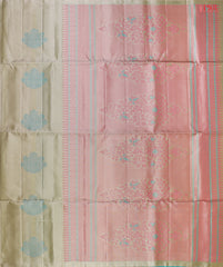 "PSR Silk Sarees Presents the Elegant Olive Chikoo Soft Silk Saree – A Floral Fantasy in Silk!"