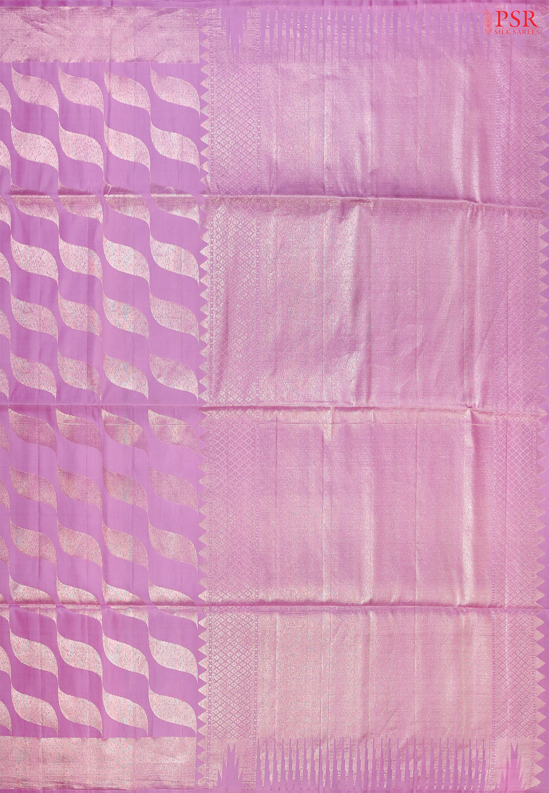 Introducing our Orchid Purple Soft Silk Saree, a stunning fusion of rich tradition and modern sophistication. This elegant saree features toned copper zari curvy tissue stripes, creating a captivating and luxurious texture that stands out in every light.