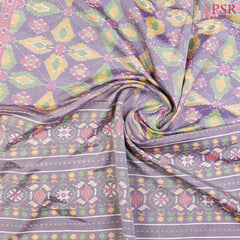 "Step into timeless elegance with PSR Silks’ Pastel Lavender Ikkat Pochampally Pure Silk Saree!