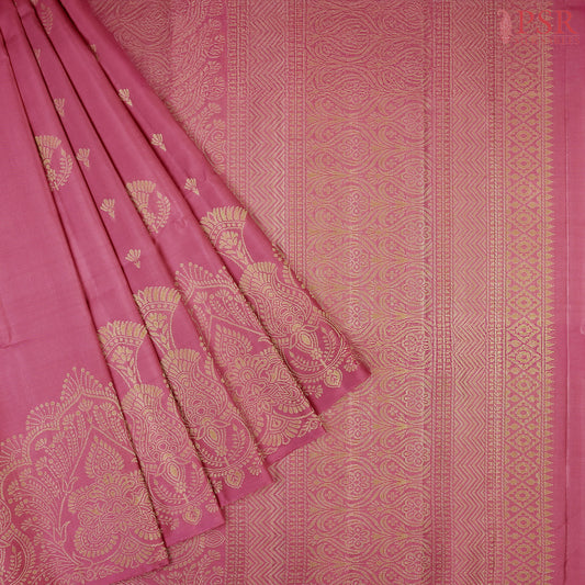 PSR Silk Sarees presents the Raspberry Rose Soft Silk Saree, a perfect blend of elegance and tradition